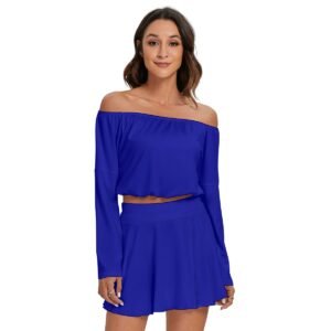Off-shoulder Top And Skirt Set