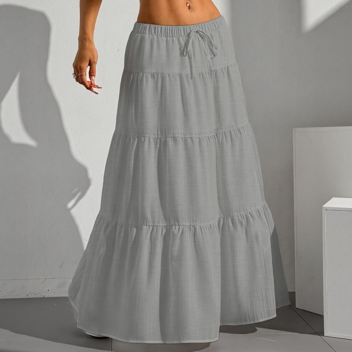 Pleated Long Skirt - Image 2