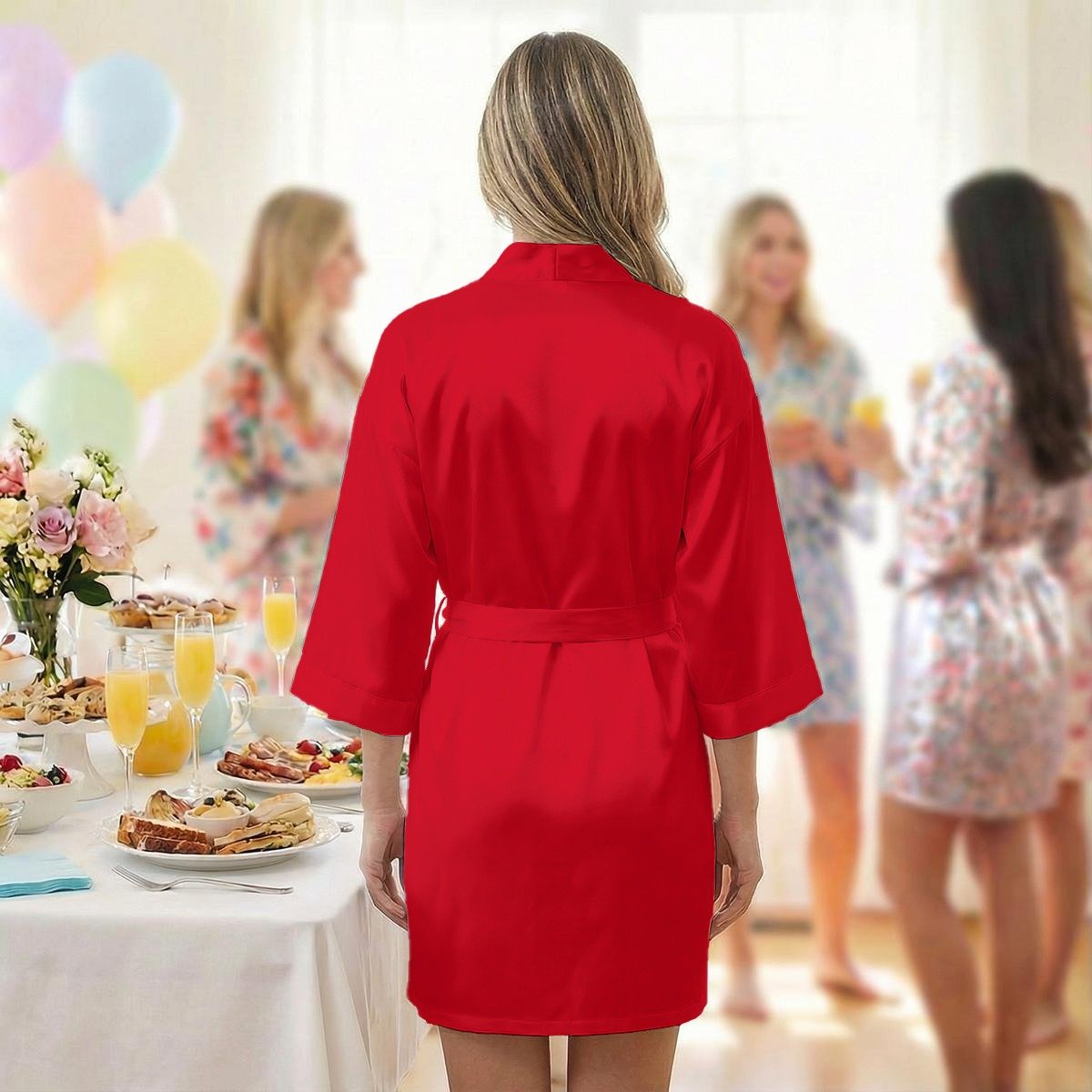 Women's Satin Wedding Robe - Image 2