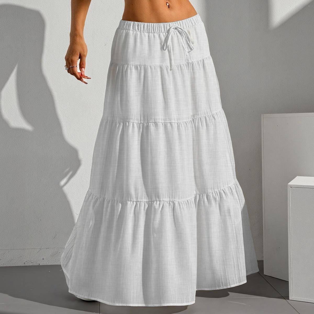 Pleated Long Skirt - Image 2
