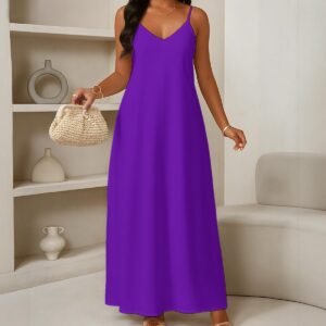 Elegant V-Neck Maxi Dress
