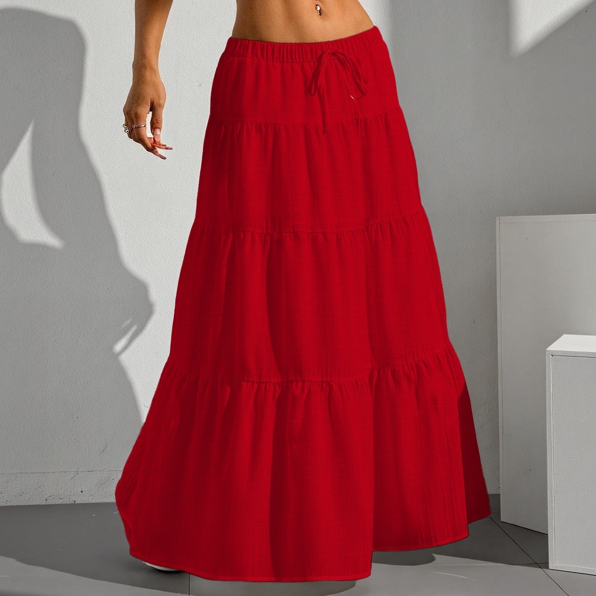Women's Pleated Long Skirt - Image 2