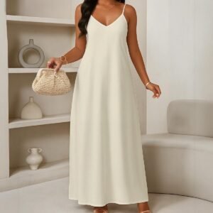 Elegant V-Neck Maxi Dress