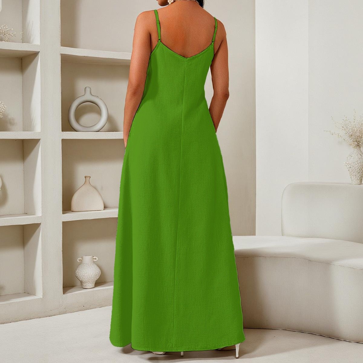 Elegant V-Neck Maxi Dress - Image 2