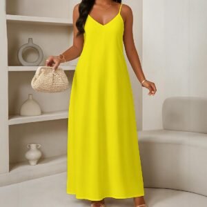 Elegant V-Neck Maxi Dress