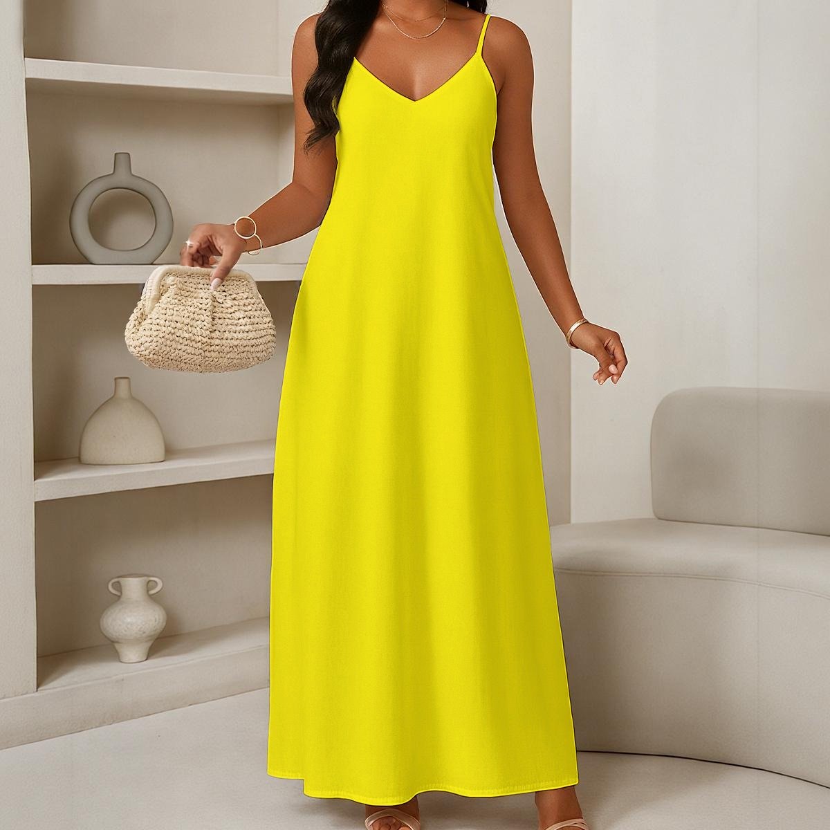 Elegant V-Neck Maxi Dress