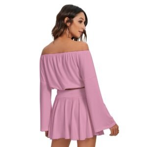 Off-shoulder Top And Skirt Set