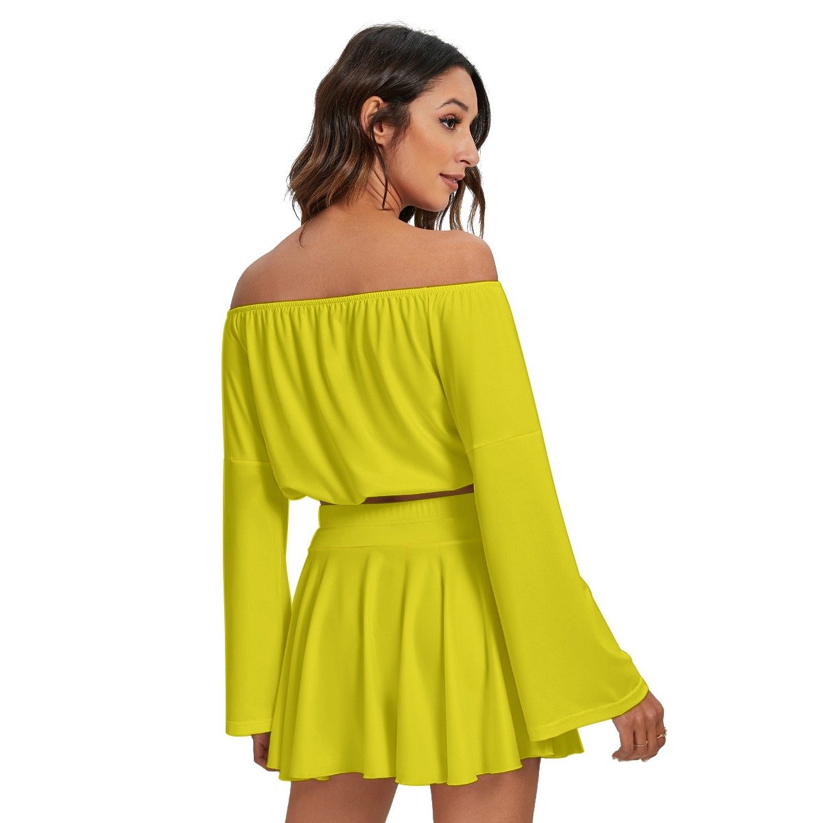 Off-shoulder Top And Skirt Set - Image 4