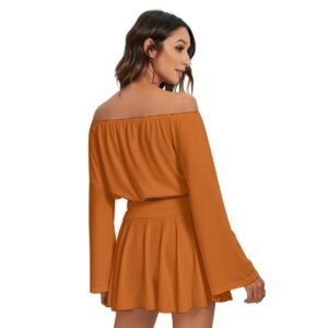 Off-shoulder Top And Skirt Set