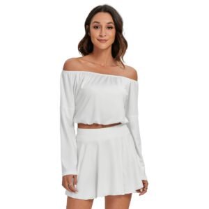 Off-shoulder Top And Skirt Set