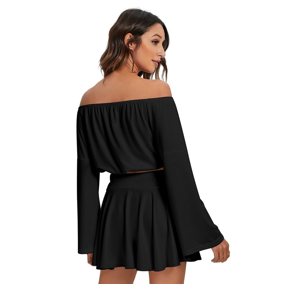 Off-shoulder Top And Skirt Set - Image 3