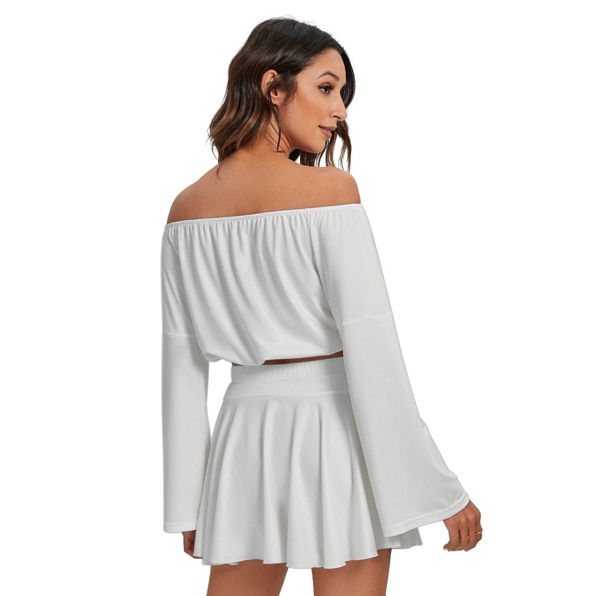 Off-shoulder Top And Skirt Set - Image 4
