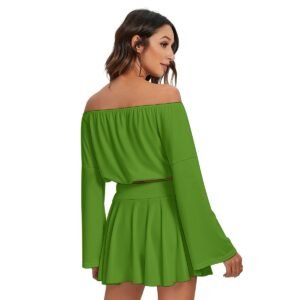 Off-shoulder Top And Skirt Set