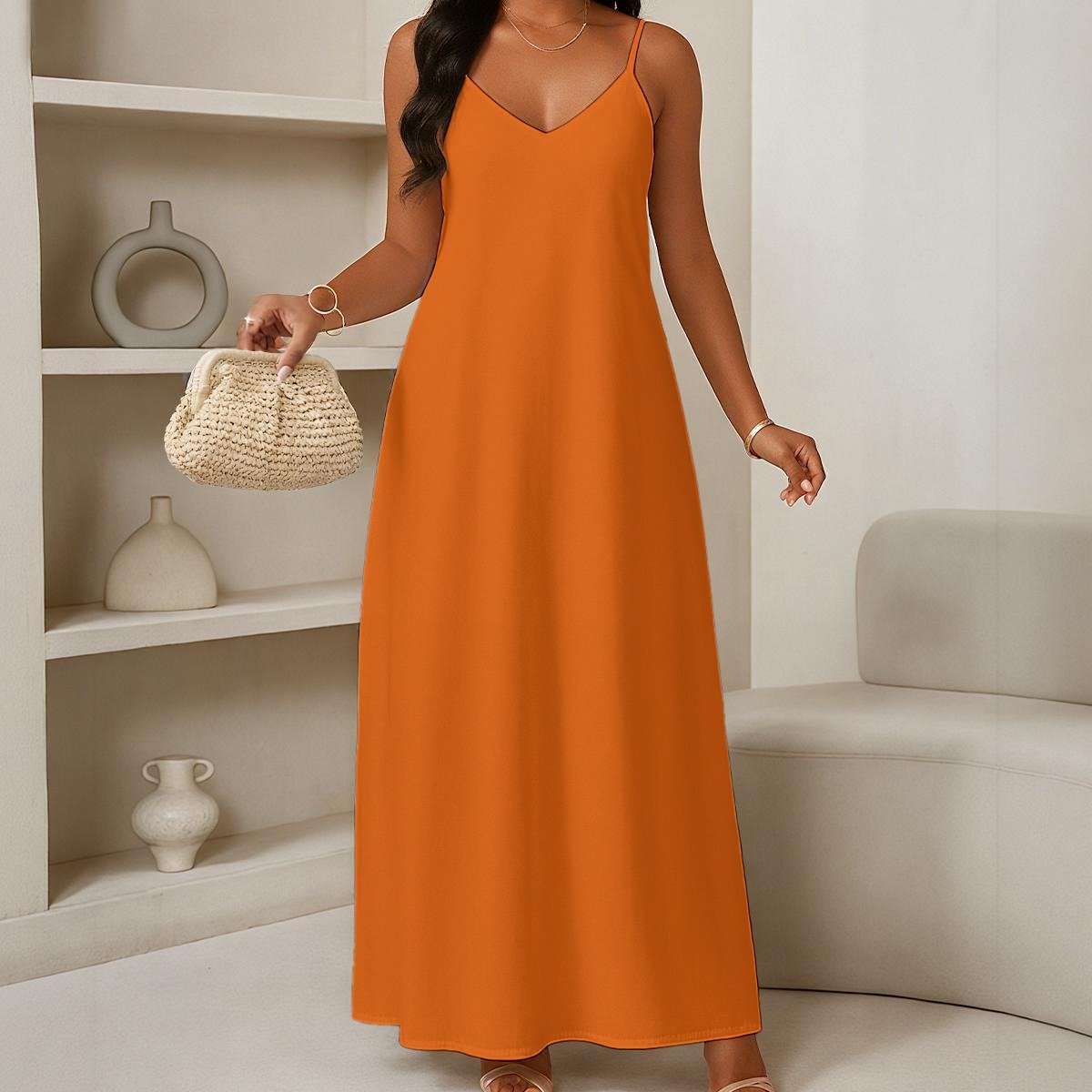 Elegant V-Neck Maxi Dress - Image 2