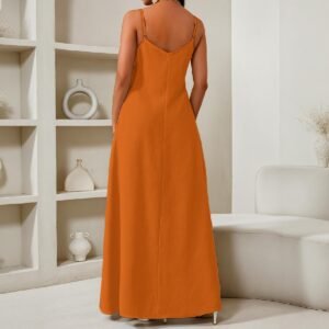 Elegant V-Neck Maxi Dress