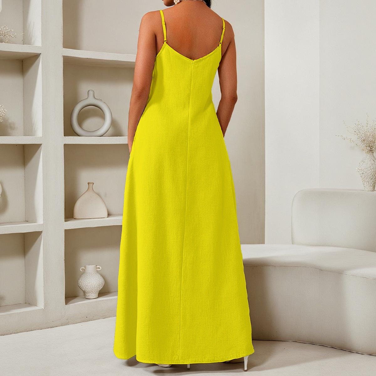 Elegant V-Neck Maxi Dress - Image 2