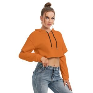 Fleece Hoodie With Hollow Out Sleeve