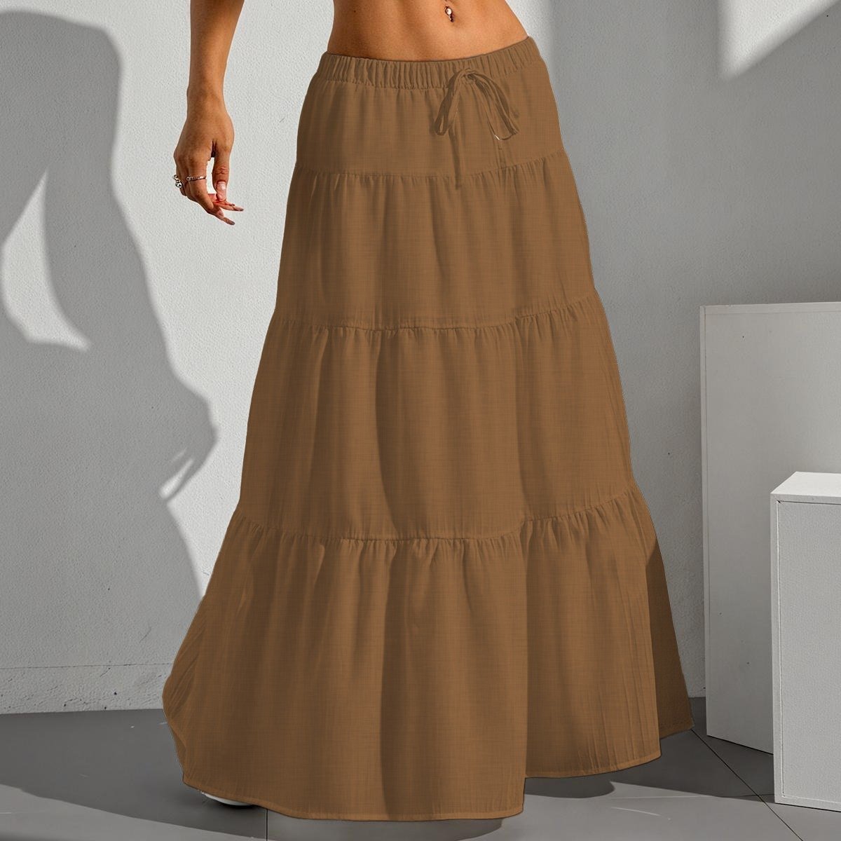Pleated Long Skirt - Image 2