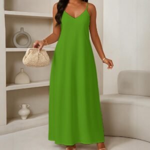 Elegant V-Neck Maxi Dress