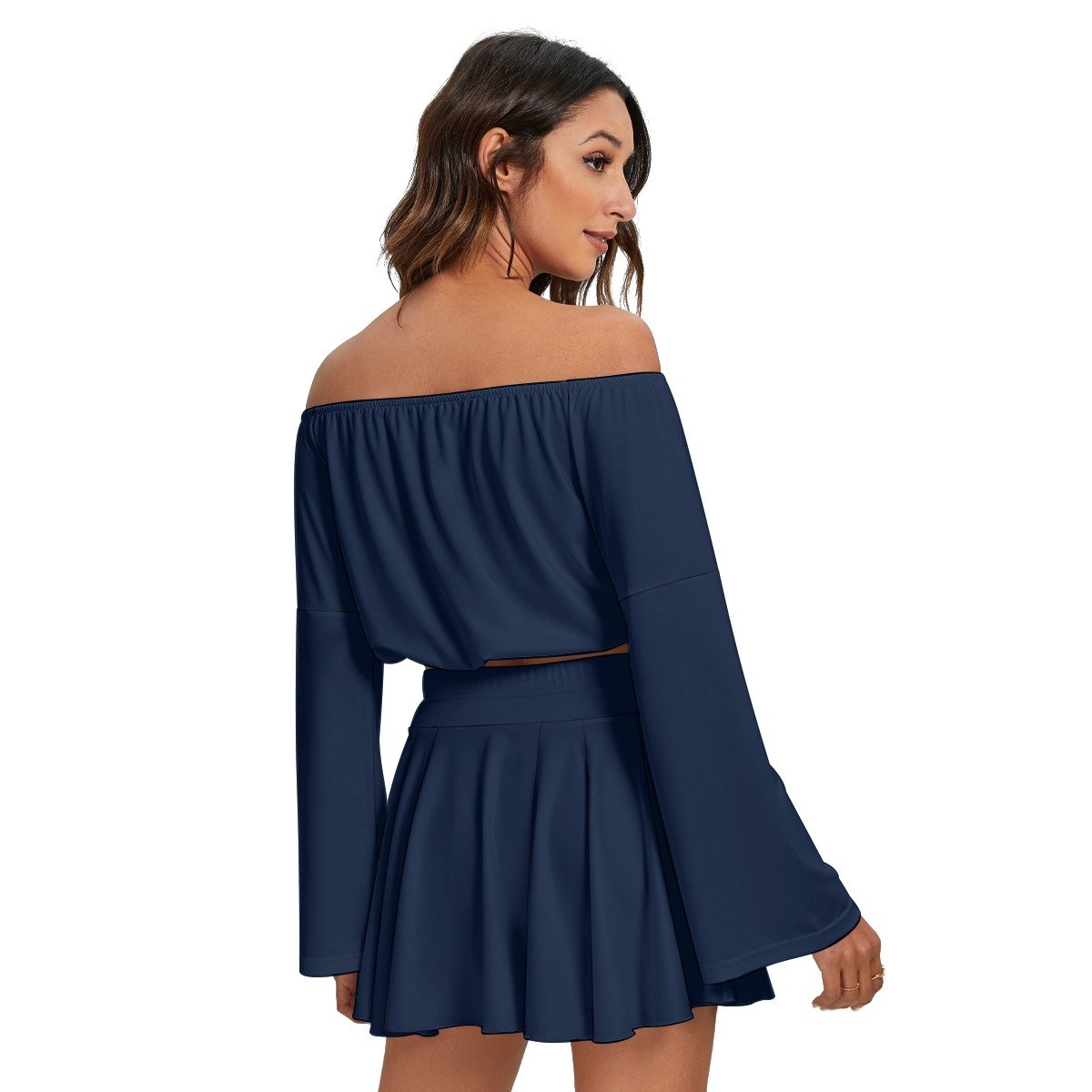 Off-shoulder Top And Skirt Set - Image 2