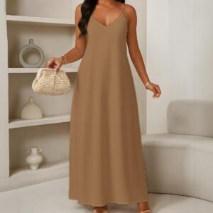 Elegant V-Neck Maxi Dress