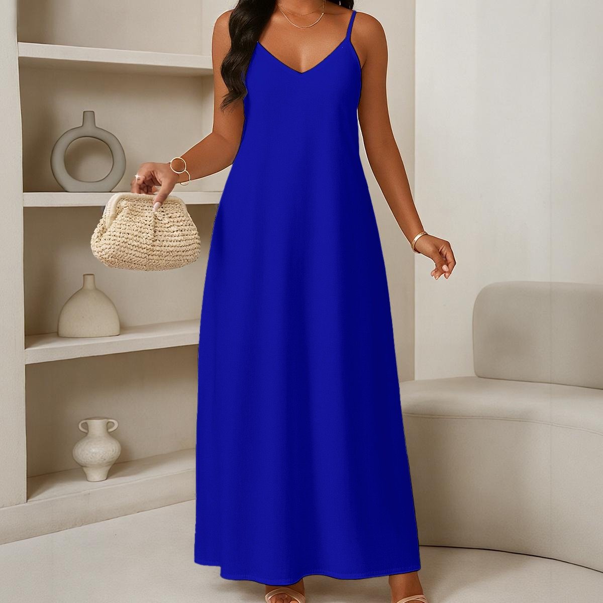 Elegant V-Neck Maxi Dress